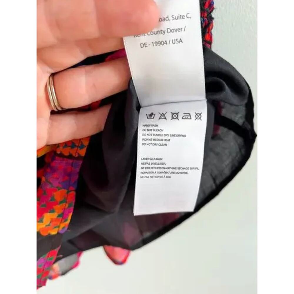 Farm Rio | NWT Heart Daisy Smocked Mini Dress Floral Long Sleeve | Sz XS - Picture 10 of 12